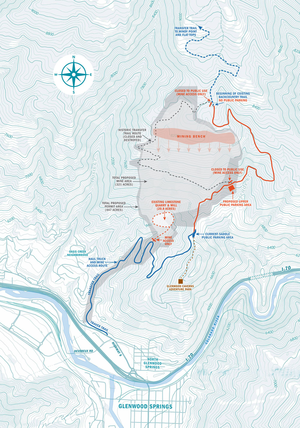 Transfer Trail travel map