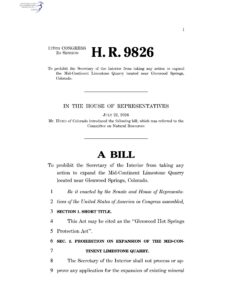 An image of the first page of HR 9826